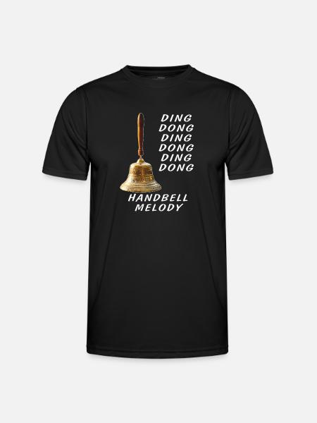 DING DONG HANDBELL MELODY - Men's Functional T-Shirt - black