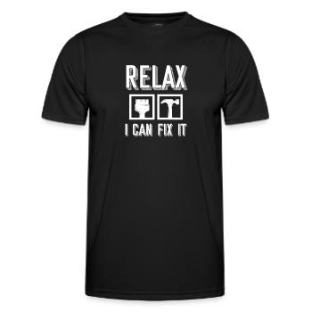 Never Better, Funny Craftsman, Contractor, - Men's Functional T-Shirt - black - Front - AI Model Male 178 dark (178cm)