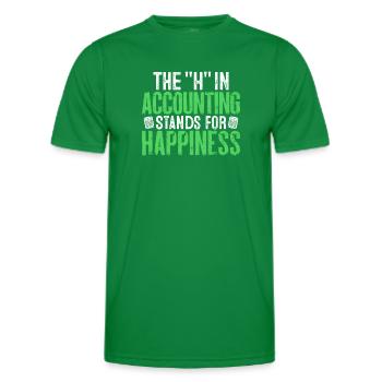 Le H en comptabilité Drôle CPA Fiscalité Comptable - T-shirt sport Homme - vert - Devant - AI Model Male 178 dark (178cm)