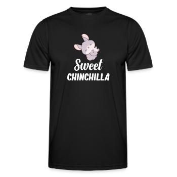 Sweet Chinchilla Lover Bunny for Babies - Men's Functional T-Shirt - black - Front - AI Model Male 178 dark (178cm)