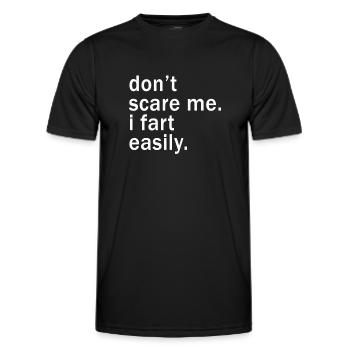 Don’t Scare Me I Fet Easily Funny - T-shirt sport Homme - noir - Devant - AI Model Male 178 dark (178cm)