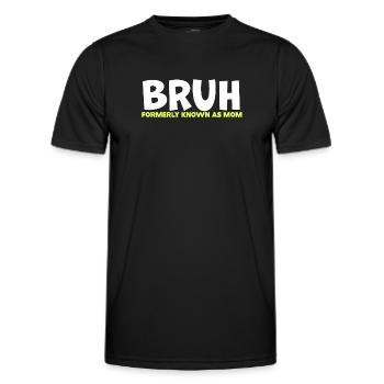 Bruh, früher bekannt als Mama - Männer Funktions-T-Shirt - Schwarz - Vorne - AI Model Male 178 dark (178cm)