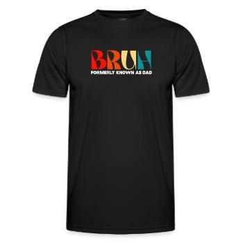 Bruh anciennement connu sous le nom de papa - T-shirt sport Homme - noir - Devant - AI Model Male 178 dark (178cm)