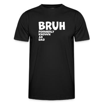 Bruh, früher bekannt als Papa - Männer Funktions-T-Shirt - Schwarz - Vorne - AI Model Male 178 dark (178cm)