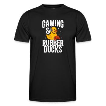 Rubber Duck Rubber Duck - Men's Functional T-Shirt - black - Front - AI Model Male 178 dark (178cm)