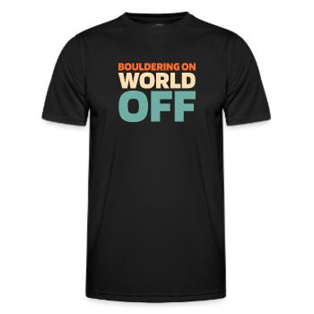 Bloc Bloc Bloc On World Off - T-shirt sport Homme - noir - Devant - AI Model Male 178 dark (178cm)
