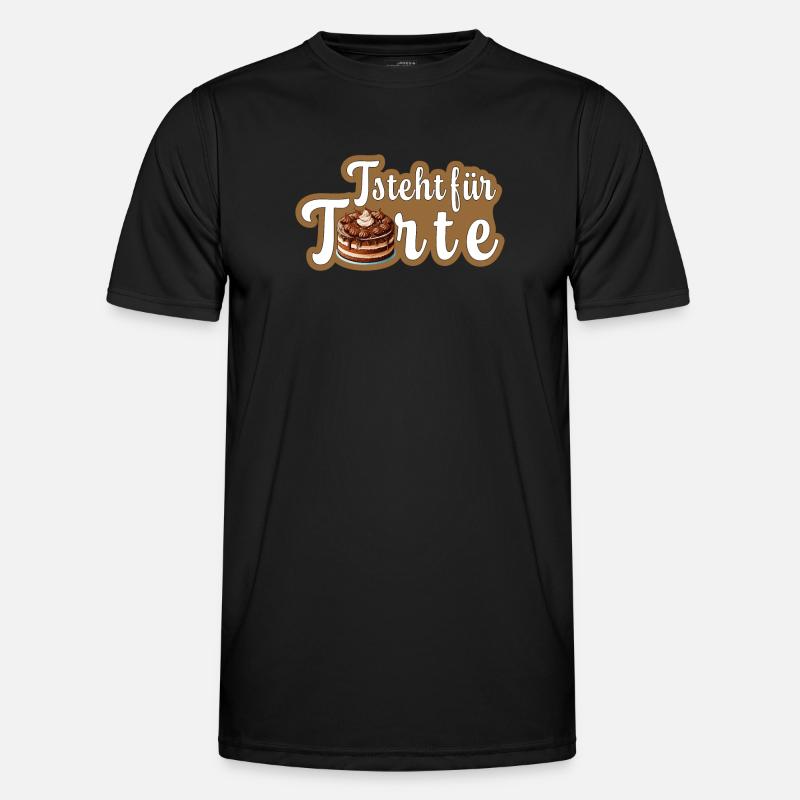 T is for cake - Men's Functional T-Shirt - black