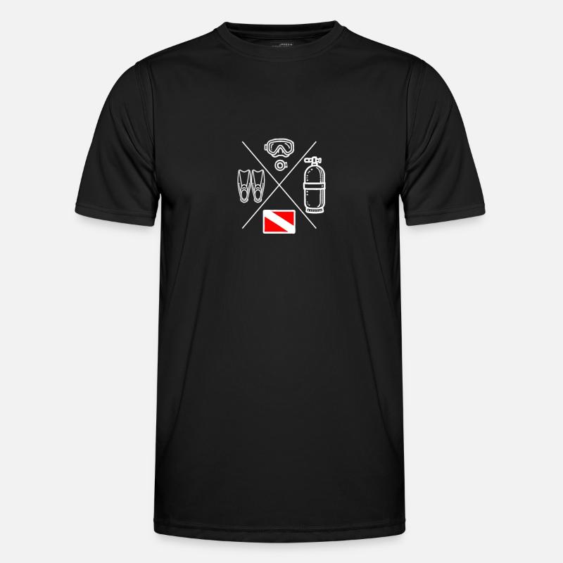 Diver Icon Diving - Men's Functional T-Shirt - black