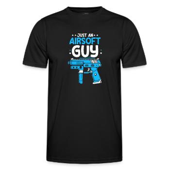 Airsoft Just An Airsoft Guy - Männer Funktions-T-Shirt - Schwarz - Vorne - AI Model Male 178 dark (178cm)
