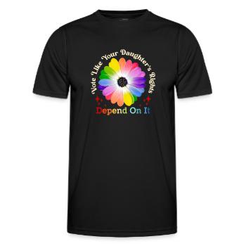 Vote Like Your Daughter's Rights Depend On It - Men's Functional T-Shirt - black - Front - AI Model Male 178 dark (178cm)