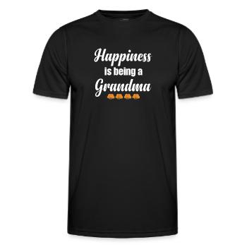 Le bonheur est un souvenir de Grammie-Alzheimer de - T-shirt sport Homme - noir - Devant - AI Model Male 178 dark (178cm)