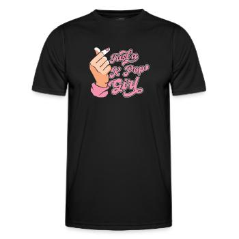 K Pop Kpop Pop coréenne Juste une fille Kpop - T-shirt sport Homme - noir - Devant - AI Model Male 178 dark (178cm)