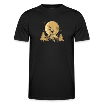 Flamingo Lune Hurlement - T-shirt sport Homme - noir - Devant - AI Model Male 178 dark (178cm)