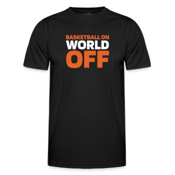 Basket-ball Basketballer Basket-ball sur World Off - T-shirt sport Homme - noir - Devant - AI Model Male 178 dark (178cm)