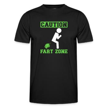 fart farting farting farting - Men's Functional T-Shirt - black - Front - AI Model Male 178 dark (178cm)