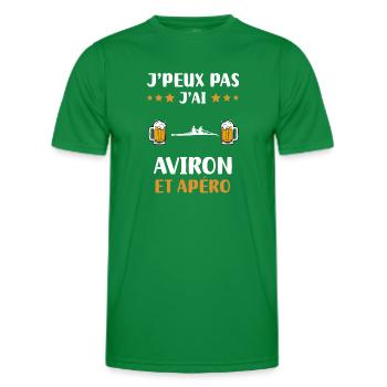 I can't I rowed aperitif humor gift - Men's Functional T-Shirt - kelly green - Front - AI Model Male 178 dark (178cm)