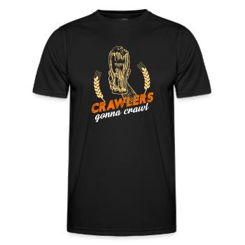 Crawlers going to Crawl Nightlife social Butterfly - Men's Functional T-Shirt - black - Front - AI Model Male 178 dark (178cm)