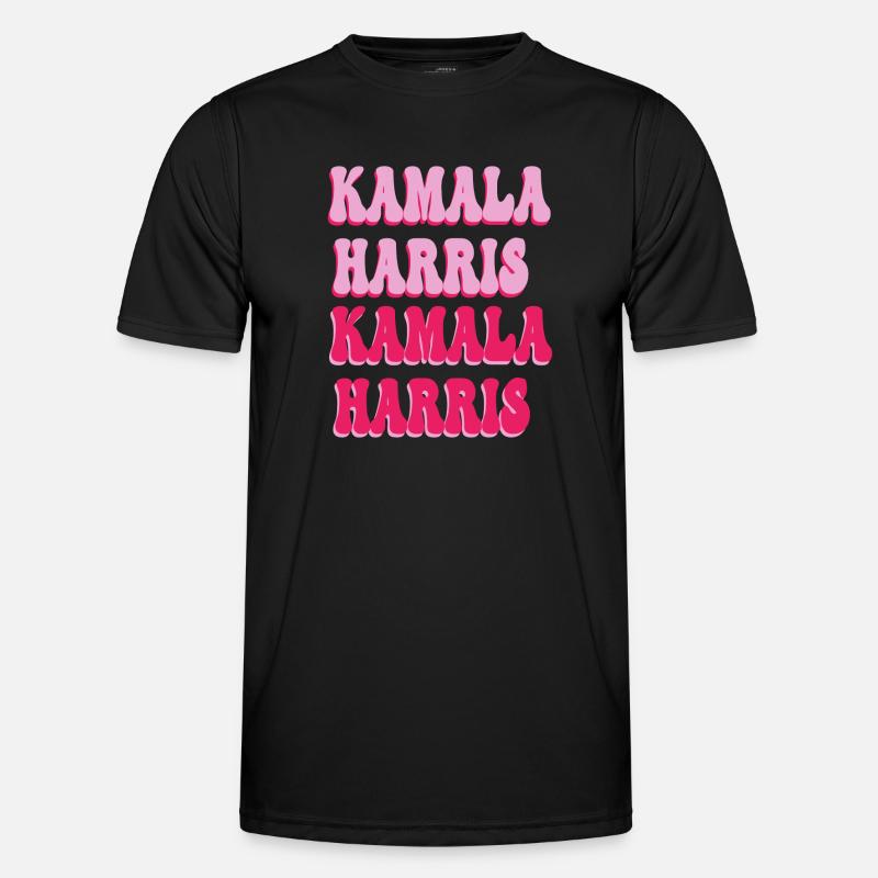 Kamala harris pink text - Men's Functional T-Shirt - black
