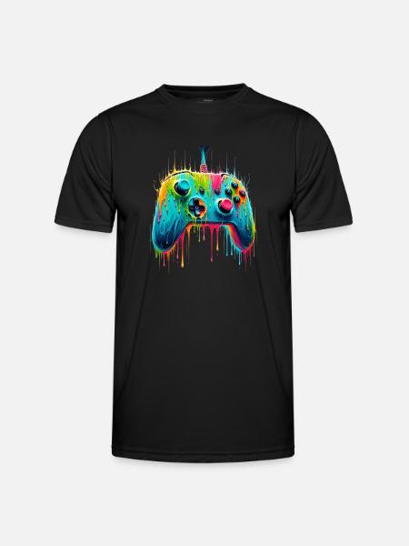 Colorful Gaming Gamer Controller - Männer Funktions-T-Shirt - Schwarz
