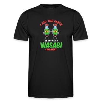 Ich Habe Es Nachgerechnet: Die Antwort Lautet - Männer Funktions-T-Shirt - Schwarz - Vorne - AI Model Male 178 dark (178cm)