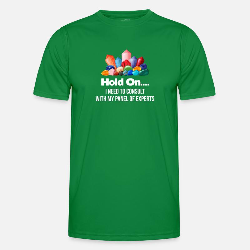 Warten Sie... Ich Muss Mich Mit Einem Männer Funktions-T-Shirt