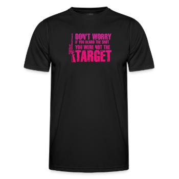 Heard The Shot Never The Target Sniper - Men's Functional T-Shirt - black - Front - AI Model Male 178 dark (178cm)