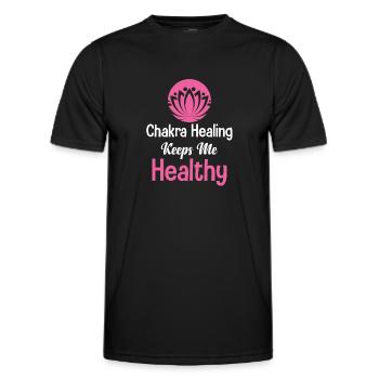 Le Reiki est ma guérison par le chakra de la confiture, bouddhiste - T-shirt sport Homme - noir - Devant - AI Model Male 178 dark (178cm)
