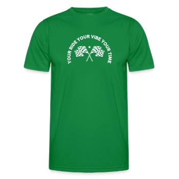 Your Ride Your Vibe Your Time Motocycle - Men's Functional T-Shirt - kelly green - Front - AI Model Male 178 dark (178cm)