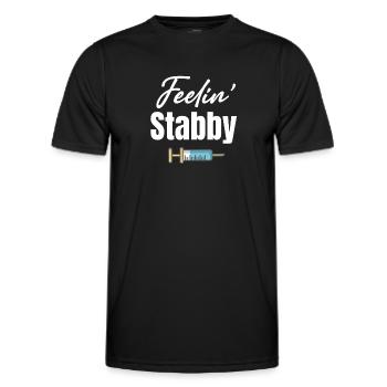 Feelin' Stabby Phlebotomist Clinical Hematom - Men's Functional T-Shirt - black - Front - AI Model Male 178 dark (178cm)