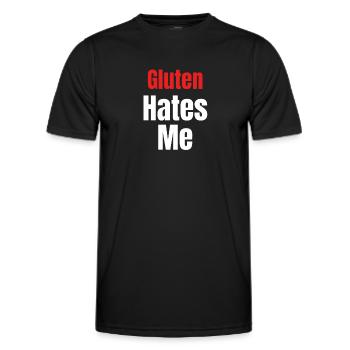 Le gluten me déteste Céréales Maladie cœliaque Allergie - T-shirt sport Homme - noir - Devant - AI Model Male 178 dark (178cm)