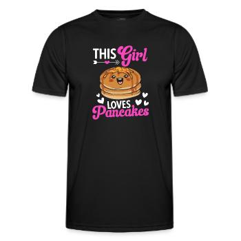 Pancake Breakfast Pancakes - Men's Functional T-Shirt - black - Front - AI Model Male 178 dark (178cm)