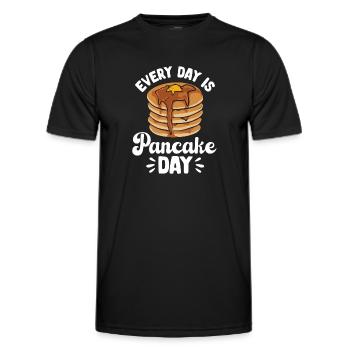Pancake Breakfast Pancakes - Men's Functional T-Shirt - black - Front - AI Model Male 178 dark (178cm)