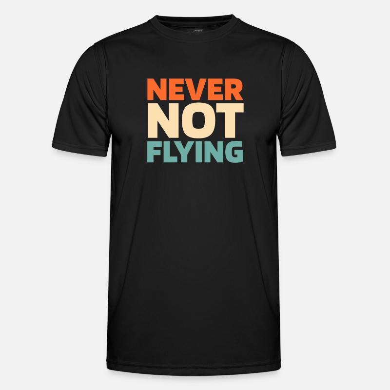 Flugzeug Pilot - Männer Funktions-T-Shirt - Schwarz