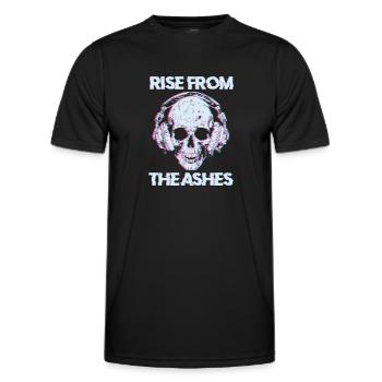 Crâne Techno Raver - T-shirt sport Homme - noir - Devant - AI Model Male 178 dark (178cm)