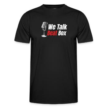 We Talk Beatbox Beatboxing Drummer Hiphop - Men's Functional T-Shirt - black - Front - AI Model Male 178 dark (178cm)