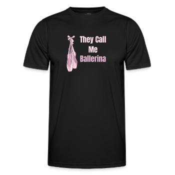 Ils m’appellent Ballerine Ballet Girl Théâtre - T-shirt sport Homme - noir - Devant - AI Model Male 178 dark (178cm)