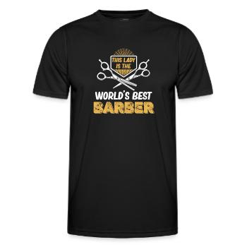 Diese Dame Ist Die Weltbeste - Männer Funktions-T-Shirt - Schwarz - Vorne - AI Model Male 178 dark (178cm)