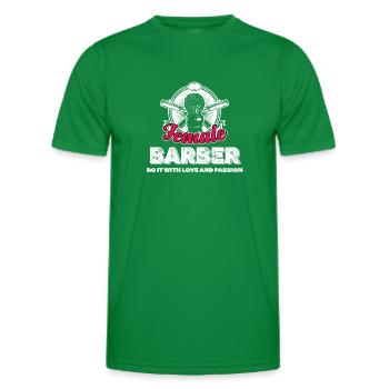 Friseurinnen Machen Es Mit Liebe Und - Männer Funktions-T-Shirt - Kelly Green - Vorne - AI Model Male 178 dark (178cm)