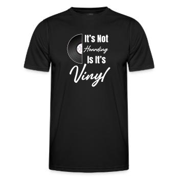 Es Ist Kein Horten, Wenn Es Sich Um Vinyl - Männer Funktions-T-Shirt - Schwarz - Vorne - AI Model Male 178 dark (178cm)