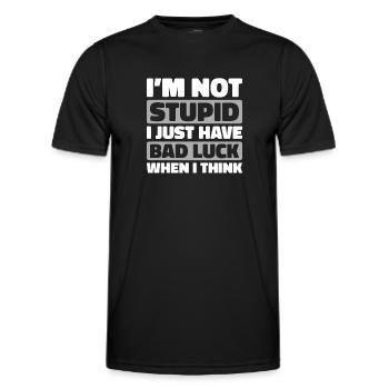 Schwarzer Humor Funny Quote Saying - Männer Funktions-T-Shirt - Schwarz - Vorne - AI Model Male 178 dark (178cm)