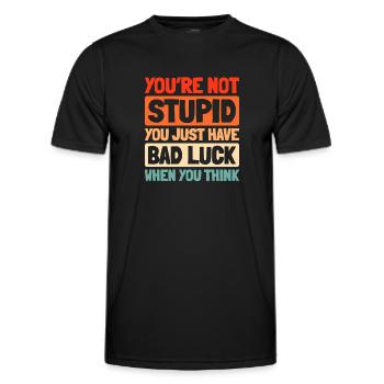 Schwarzer Humor Funny Quote Saying - Männer Funktions-T-Shirt - Schwarz - Vorne - AI Model Male 178 dark (178cm)