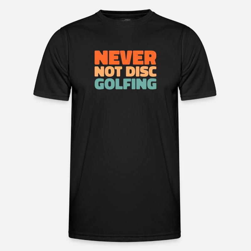 Frisbee Golf Disc Golf - Men's Functional T-Shirt - black
