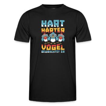 Vogelbeobachter - Männer Funktions-T-Shirt - Schwarz - Vorne - AI Model Male 178 dark (178cm)