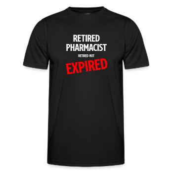 Retired pharmacist, retired, not - Men's Functional T-Shirt - black - Front - AI Model Male 178 dark (178cm)