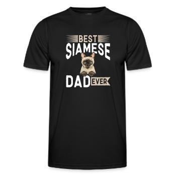 Chat siamois Chat siamois - T-shirt sport Homme - noir - Devant - AI Model Male 178 dark (178cm)