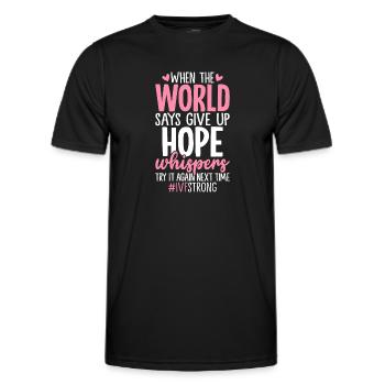 FIV drôle Un embryon sur huit ovules - T-shirt sport Homme - noir - Devant - AI Model Male 178 dark (178cm)