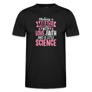 Ein Wunder mit Liebe IVF Lustig In Vitro - Männer Funktions-T-Shirt - Schwarz - Vorne - AI Model Male 178 dark (178cm)