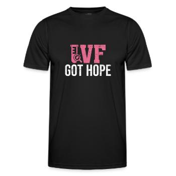 FIV Got Hope Drôle Infertilité FIV Mom Ovule - T-shirt sport Homme - noir - Devant - AI Model Male 178 dark (178cm)