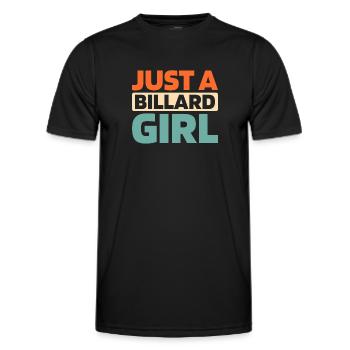 Billard, juste une fille de billard - T-shirt sport Homme - noir - Devant - AI Model Male 178 dark (178cm)