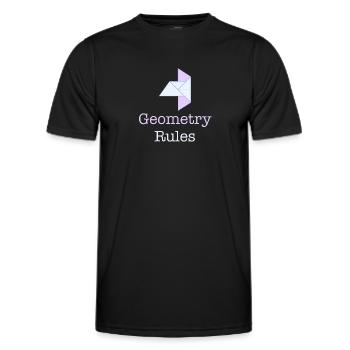 Geometry Rules Funny Teacher - Men's Functional T-Shirt - black - Front - AI Model Male 178 dark (178cm)